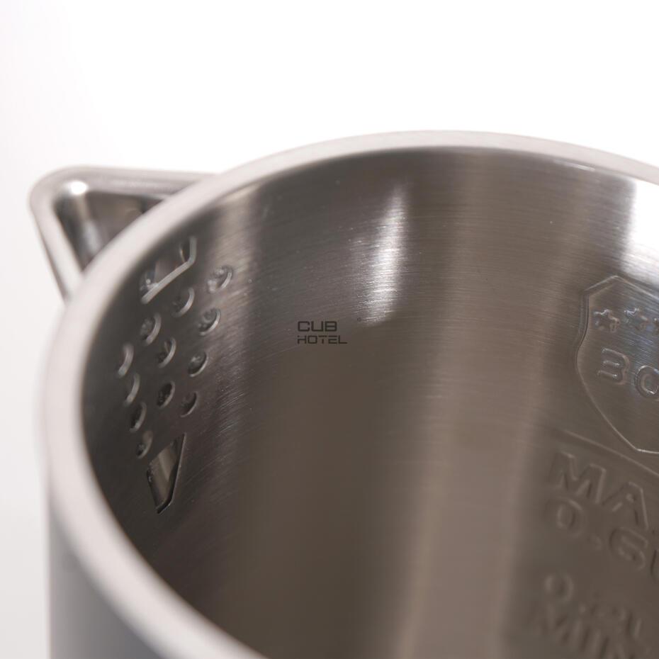 Verona 0.6L Black Double-Wall Hotel Kettle